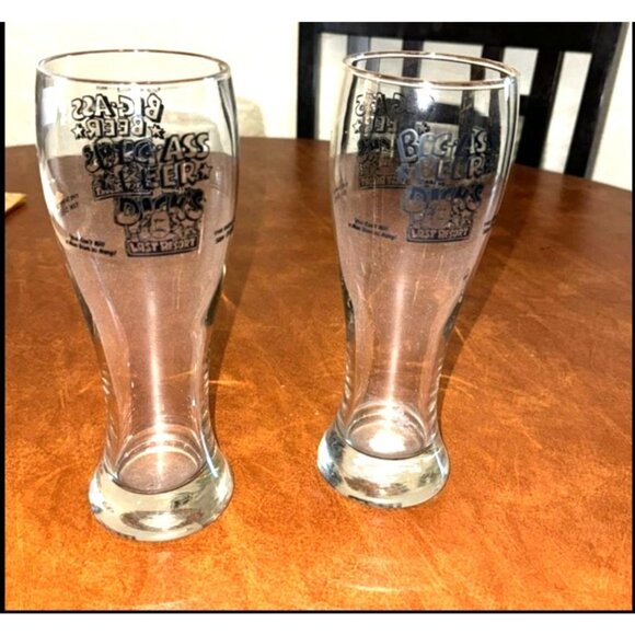 Set Of 2 Big-Ass Beer Glasses From Dicks Last Resort - Picture 2 of 5